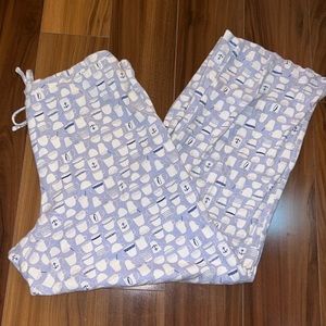 Medium Talbots 100% cotton nautical coffee tea pajama pants